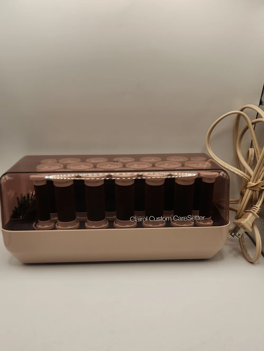 CLAIROL Custom CareSetter HOT ROLLERS 120V  Model KF-20  Flocked w/ Clips